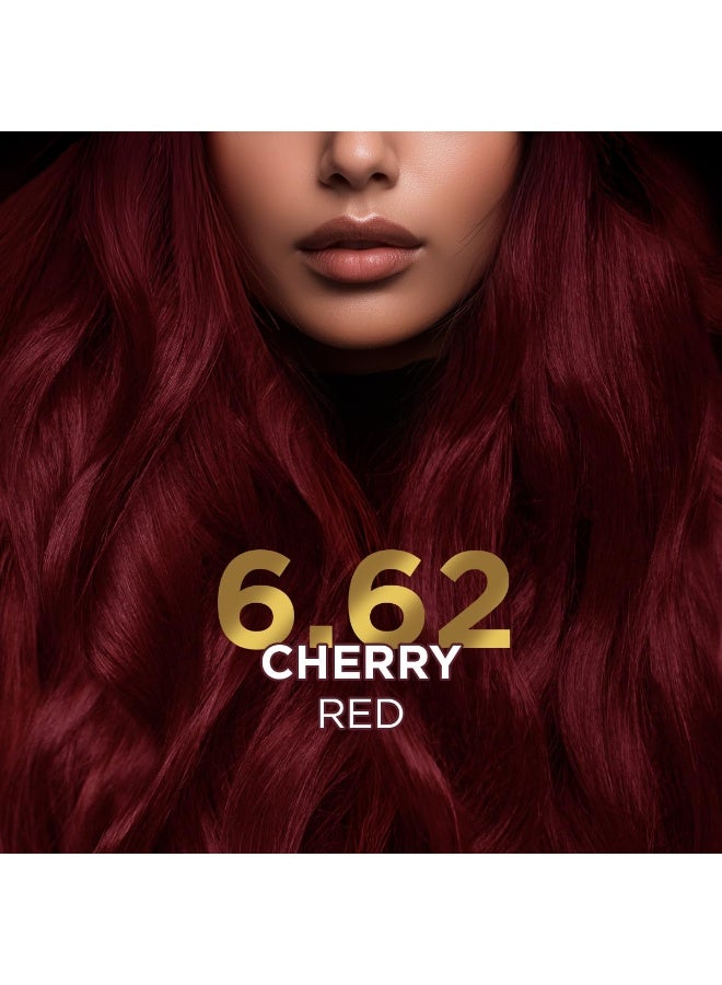 بي بلانت صبغة شعر بي بلانت صالون سيكريت عالية اللمعان مع تقنية مالي ببتيد بوند تيك™ للحد من التقصف | أحمر كرزي - 6.62 | خالية من الأمونيا، تغطية كاملة للشعر الأبيض | لون دائم يدوم طويلاً | صالون منزلي 130 غرام - Image 3